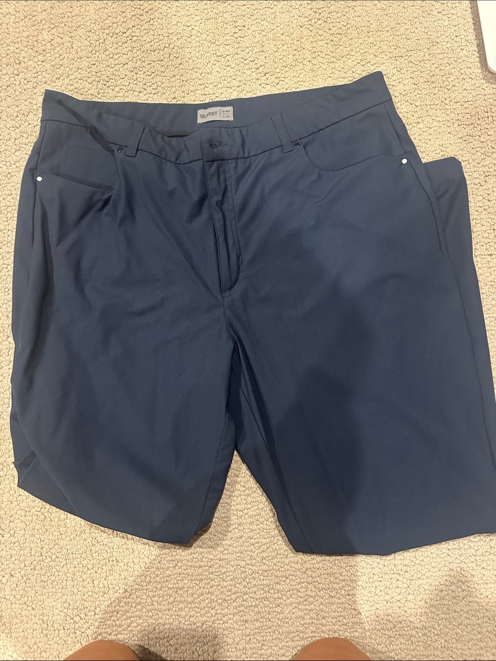 Men's Navy Chinos - Slim Casual Trousers